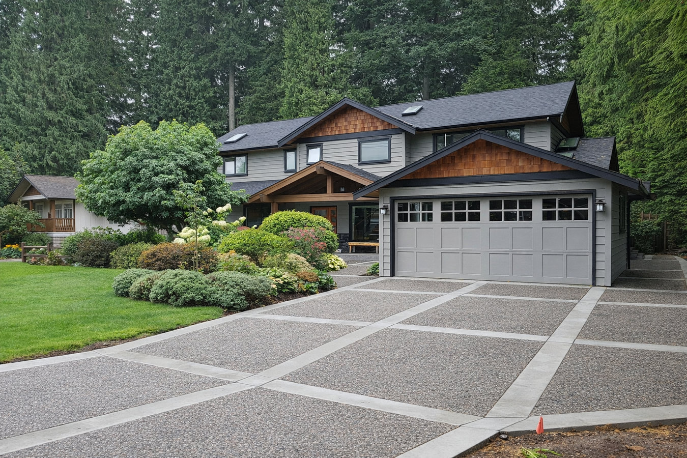 Concrete driveway building