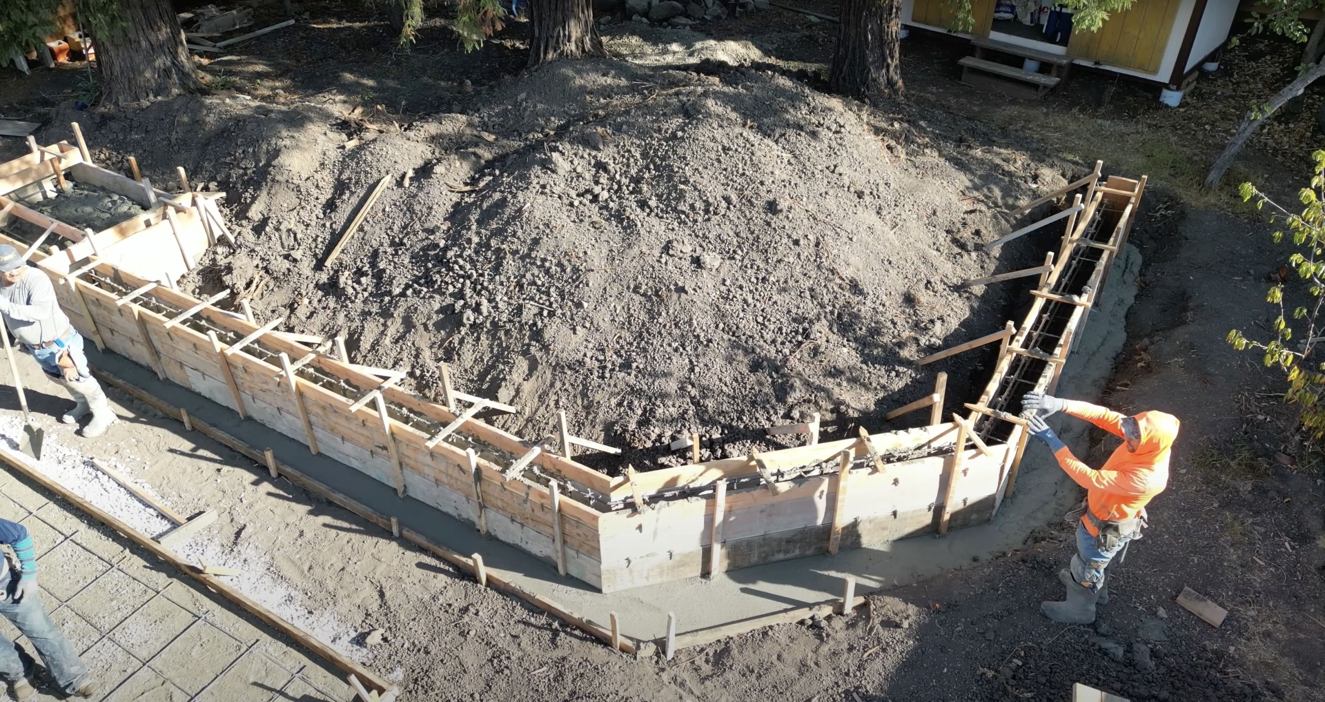Concrete Foundation and Footing Installation Foundation excavation and concrete footing preparation for residential construction