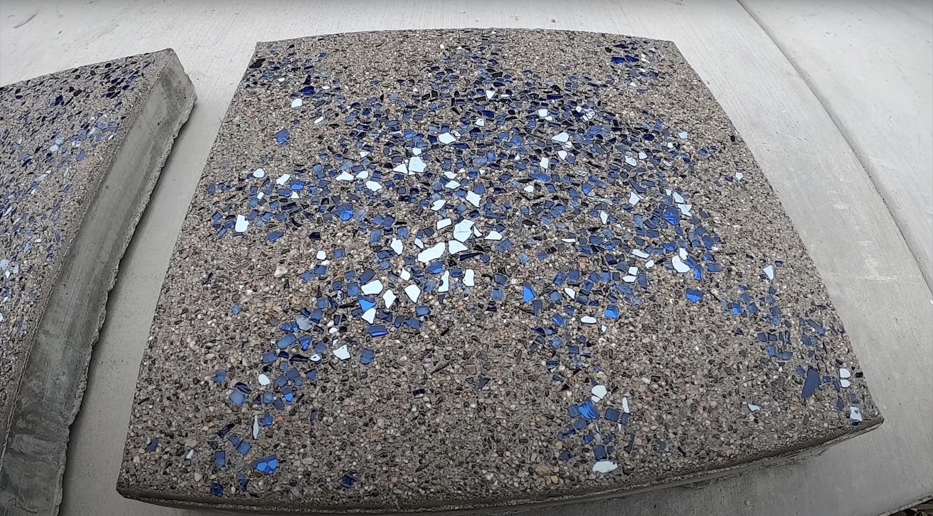 High-quality concrete mix with decorative aggregate